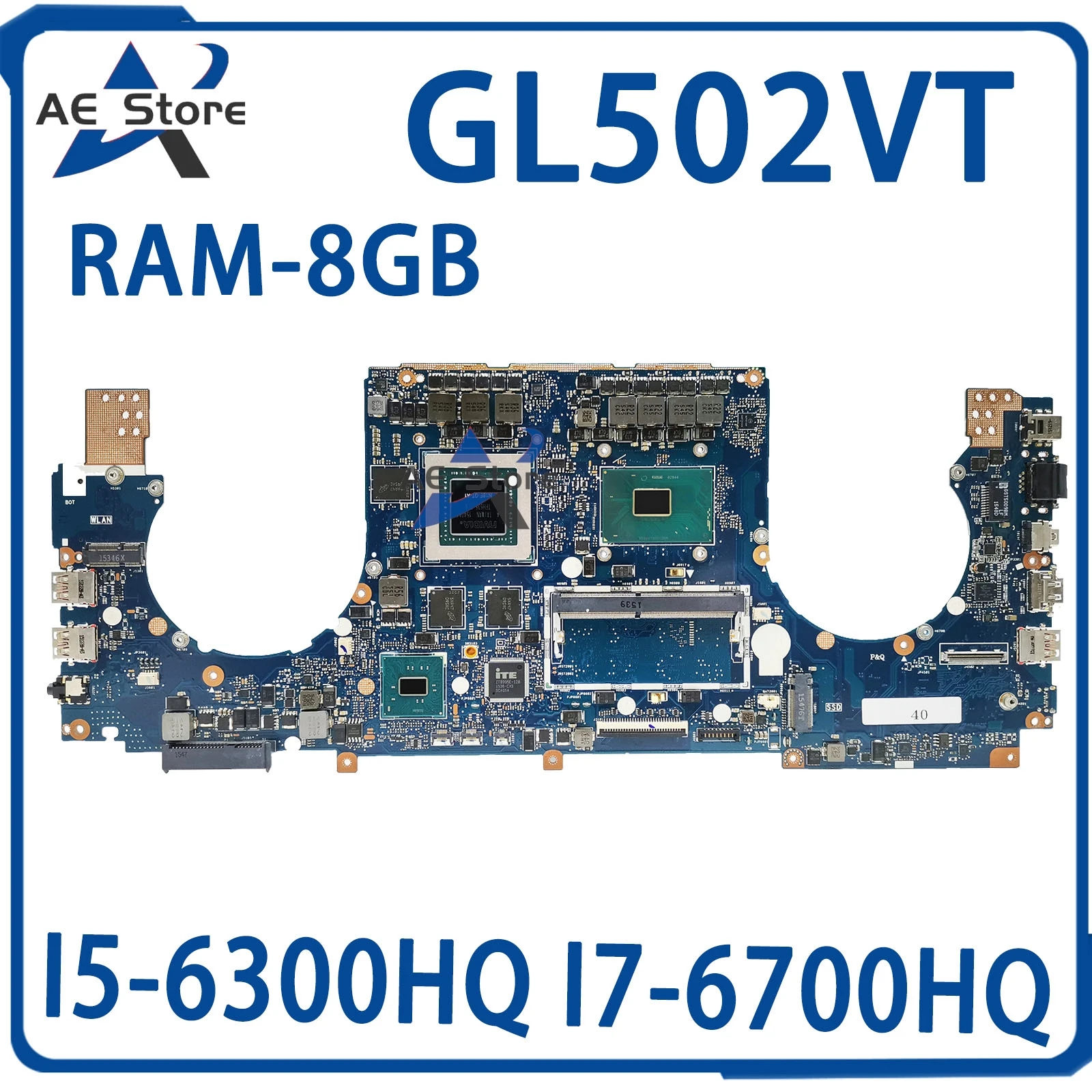 

GL502VT Mainboard S5VT G502VTLaptop Motherboard I5-6300HQ I7-6700HQ GTX970M/3G 8GB-RAM MAIN BOARD TEST OK