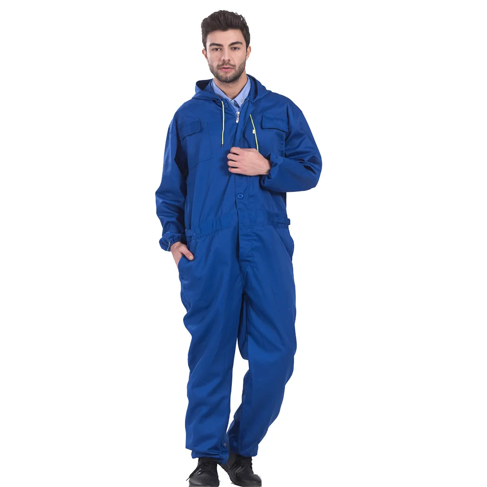 Welder Suit Work Clothing For Men Hooded Coveralls Long Sleeve Wear Resistant Painter Welding Uniforms Coveralls Dust Proof