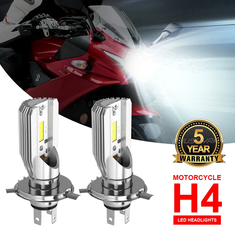 

CHUSYYRAY 2PCS Car lights 301-H4 Super Bright LED Headlights High Low Beam Fog Light Bulb White 6000K Minisize Car accsesories