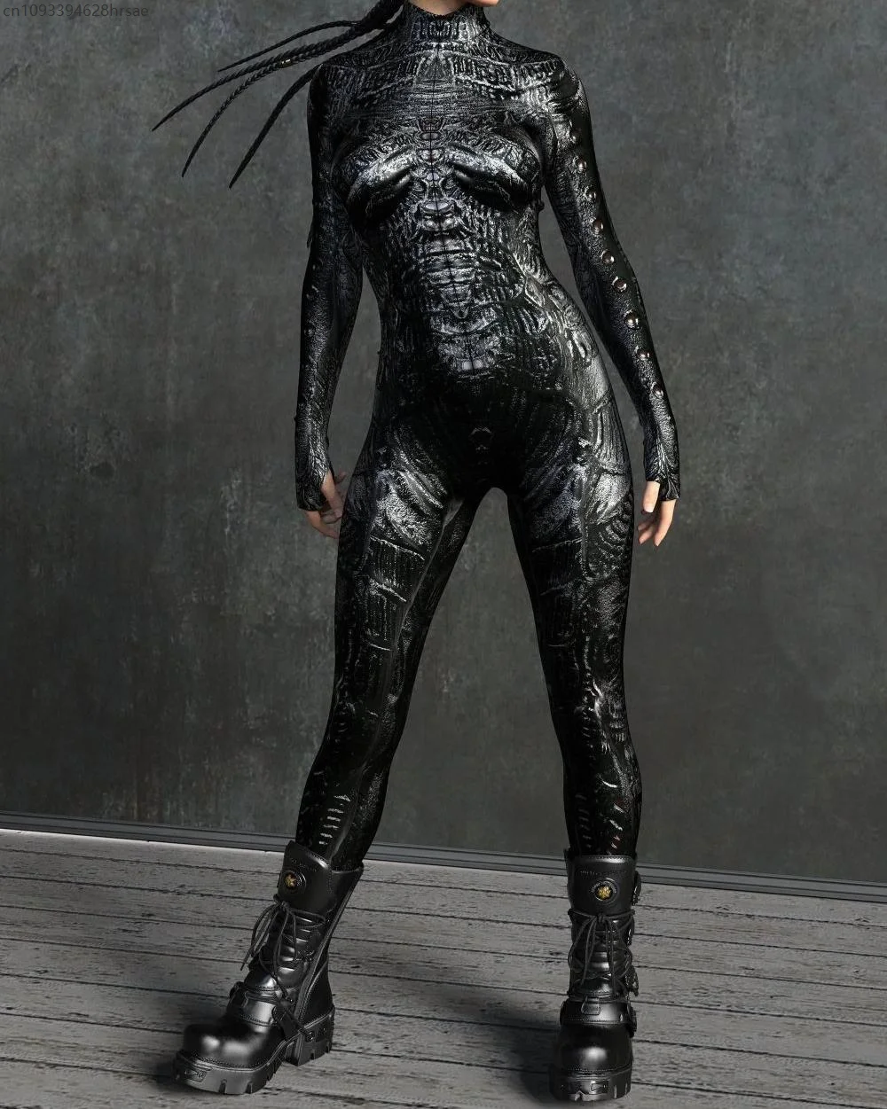 2025 여성 섹시 아머 3D 스키니 점프수트 휴일 파티복 할로윈 크리스마스 파티 코스프레 의상 스팀펑크 바디수트 롬퍼