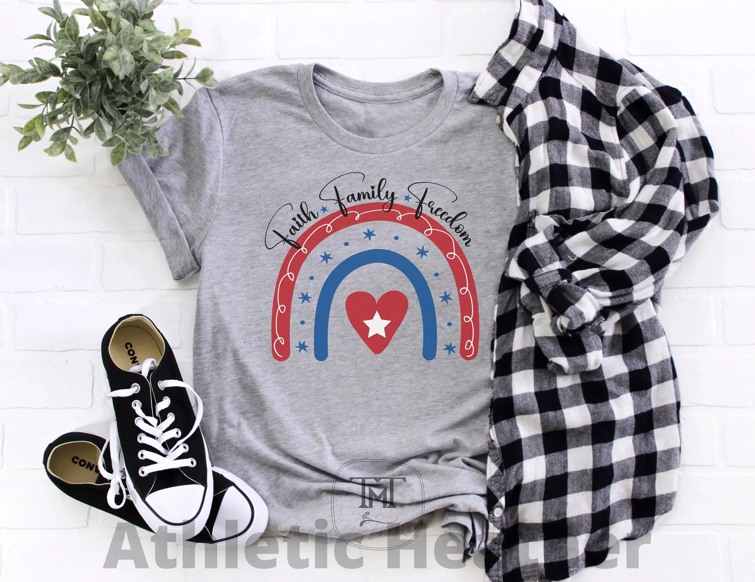 Faith Family Freedom T Shirt 4Th Of July American Usa Flag Patriotic Independence Day Merica