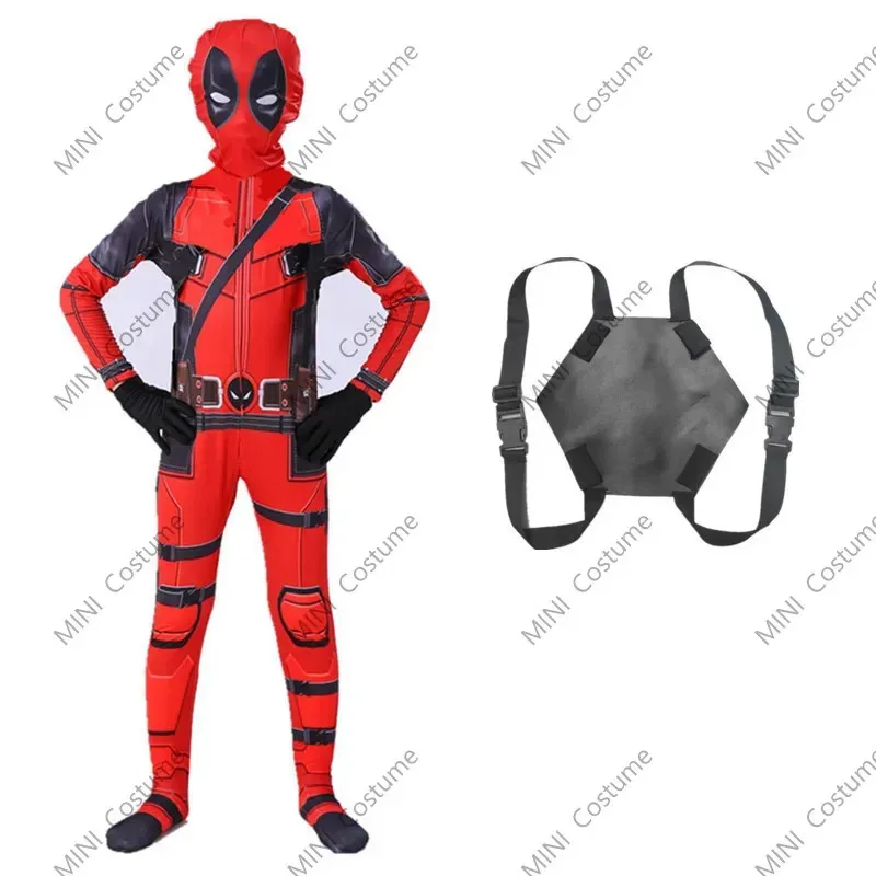 Film per bambini Maschera di lusso Tuta Wolverine Supereroe Deadpool Costume Anime Ragazzi Ragazze Costume Cosplay Halloween Natale