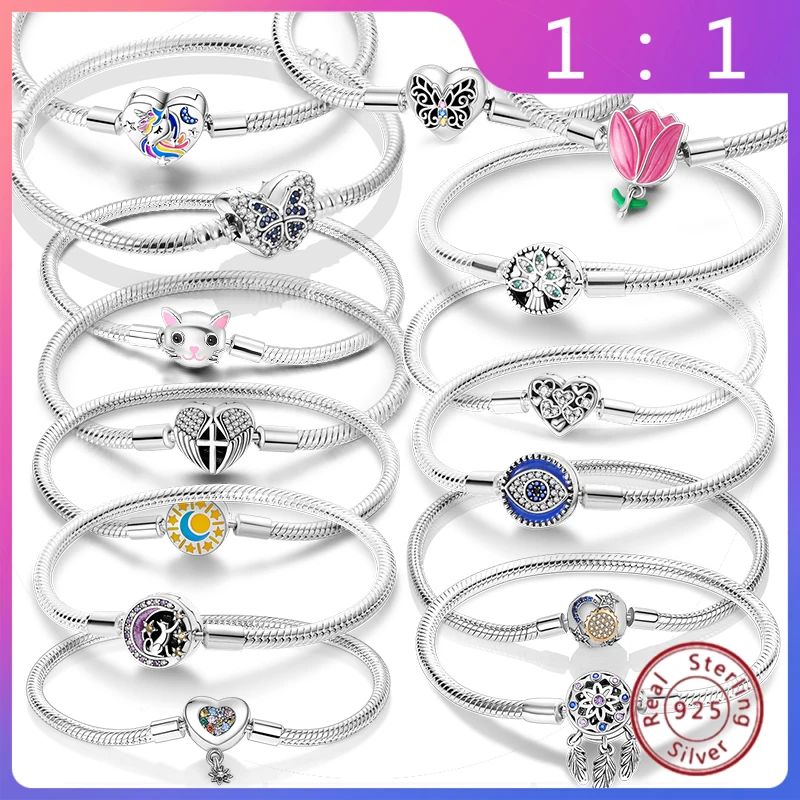 

Ajuste оригинальные пульсары отличаются mariposa familia vida árbol pulseras 925 plata DIY dijes cuentas moda mujer Pulse Joyería