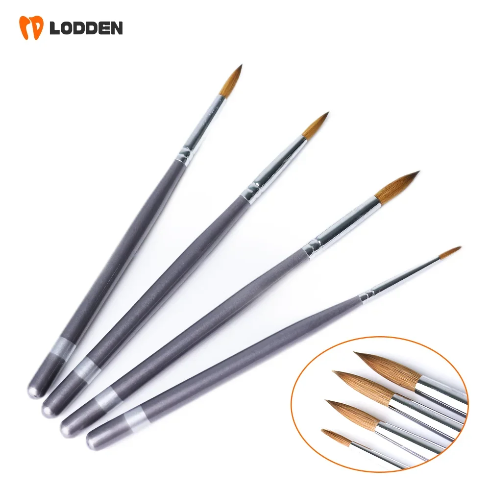 100% Mink Fair Dental Resin Brush Porcelain Pen Dental Shaping Silicone Composite Porcelain Teeth Dentist Tools 1pcs