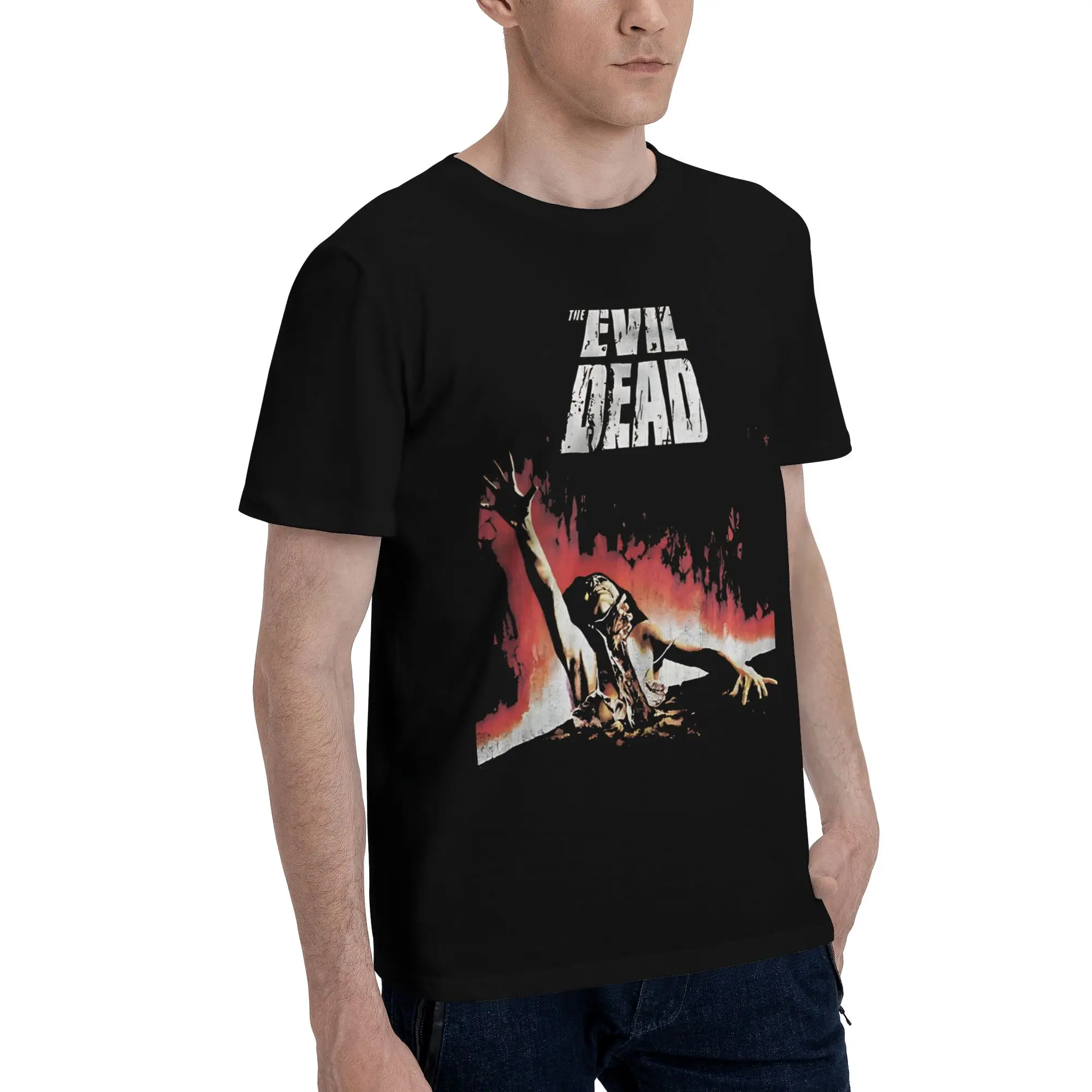 Evil Dead Burn Print T Shirts Men Women  Pure Cotton  Tee Shirt Clothing