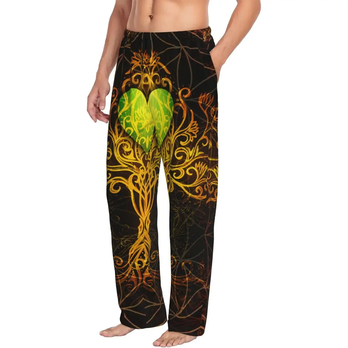 Tree Of Life Men Sleep Bottoms Male Lounge Trousers Men's Pajama Pants