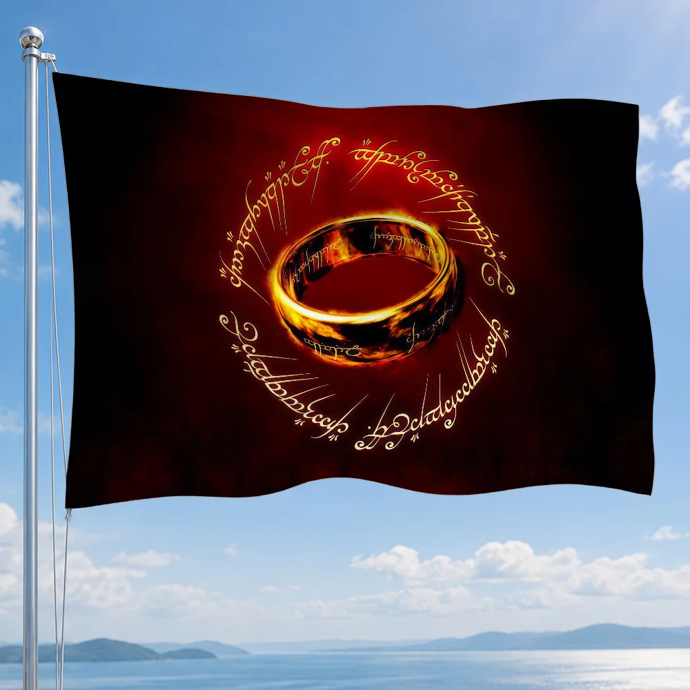 Movie The L-Lord of The R-Rings-ES Flag Digital Printed Flag Tapestry Creative Pattern Living Room Wall Art Party Outdoor Decor