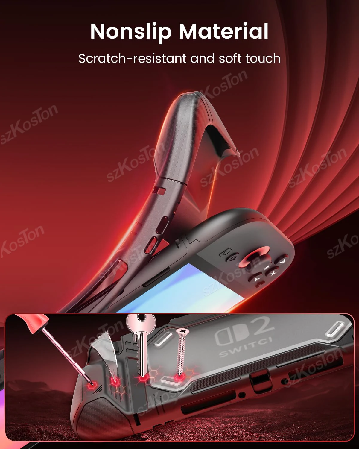 For Switch 2 Games Console Protective Case Ergonomic TPU Grip Cover Shockproof Shell for Switch 2 Gaming Accessories - Image 4