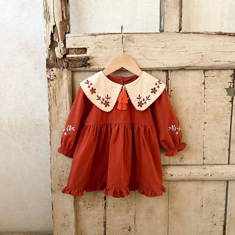 Korean Style Spring Autumn Floral Girls Baby Loose Top Haren Pants Loose Casual Long Pants 2025
