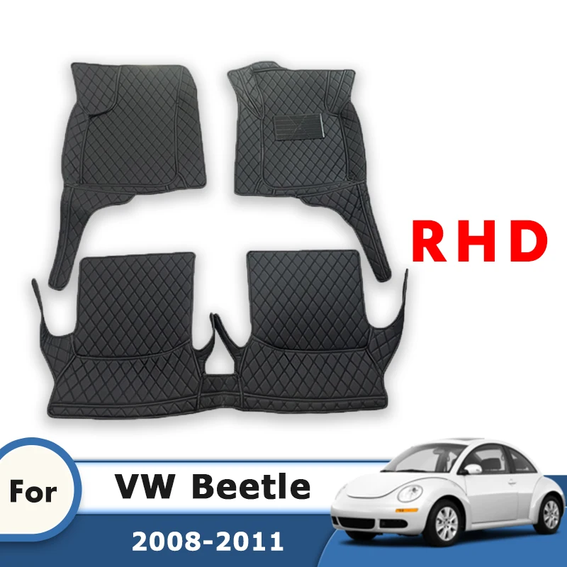 

RHD Car Floor Mats For Volkswagen vw Beetle 2011 2010 2009 2008 Carpets Rugs Auto Interior Parts Accessories Automobiles Pads