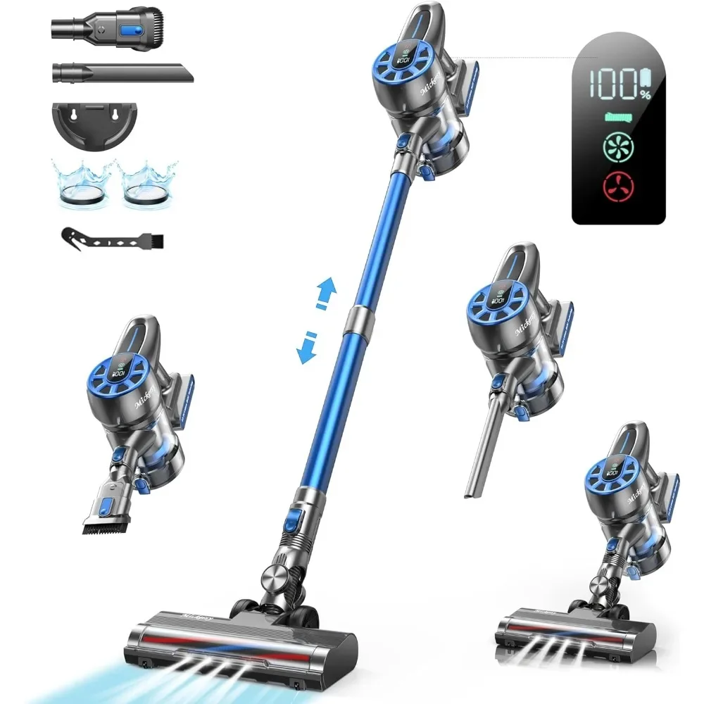 Vacuum Cleaner Cordless, 450W 36Kpa with Long Runtime Detachable Battery, LED Display Lightweight & Quiet, Handheld Vacuums