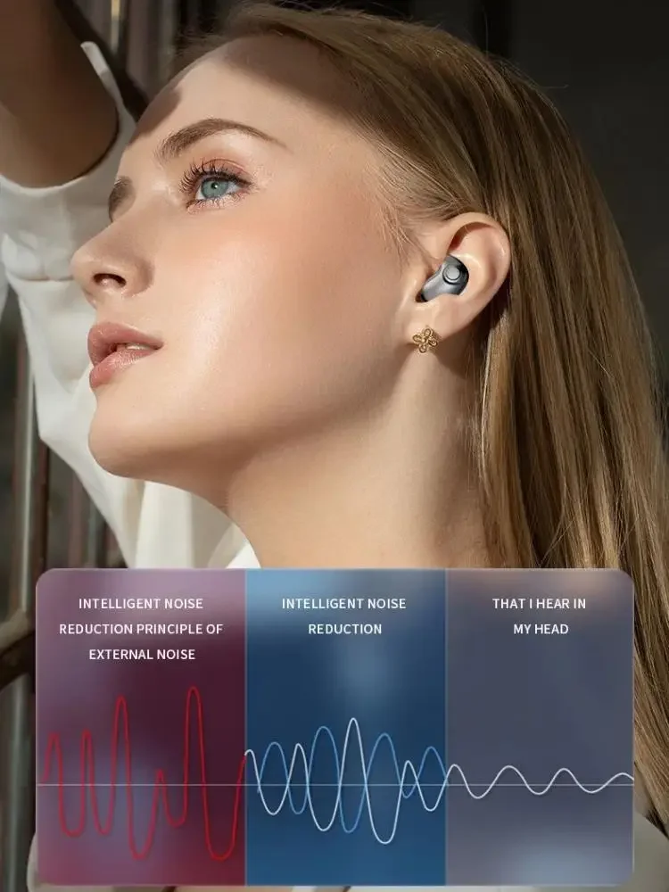 Onzichtbare slaapoortelefoon Bluetooth 5.3-hoofdtelefoon IPX5 Waterdicht Ruisonderdrukking Oordopjes Aanraakbediening Draadloze headsets - afbeelding 2