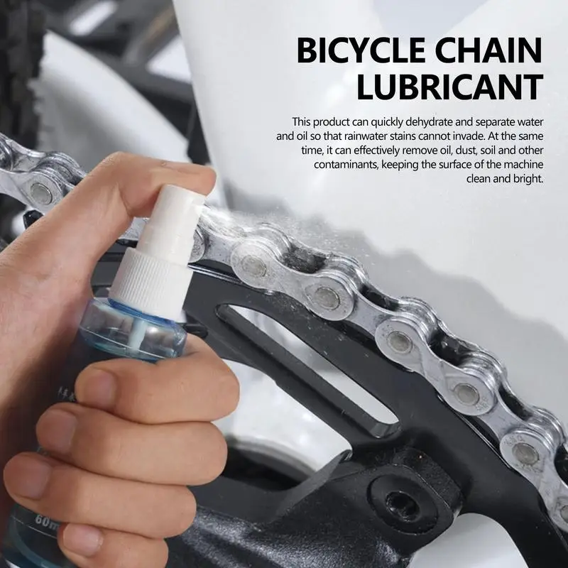 Lubrificante per catena dell'olio della bici 60ml lubrificante per catena MTB antiruggine lubrificante per bicicletta lubrificante per catena a secco per aiuto alla manutenzione della bici di lunga durata