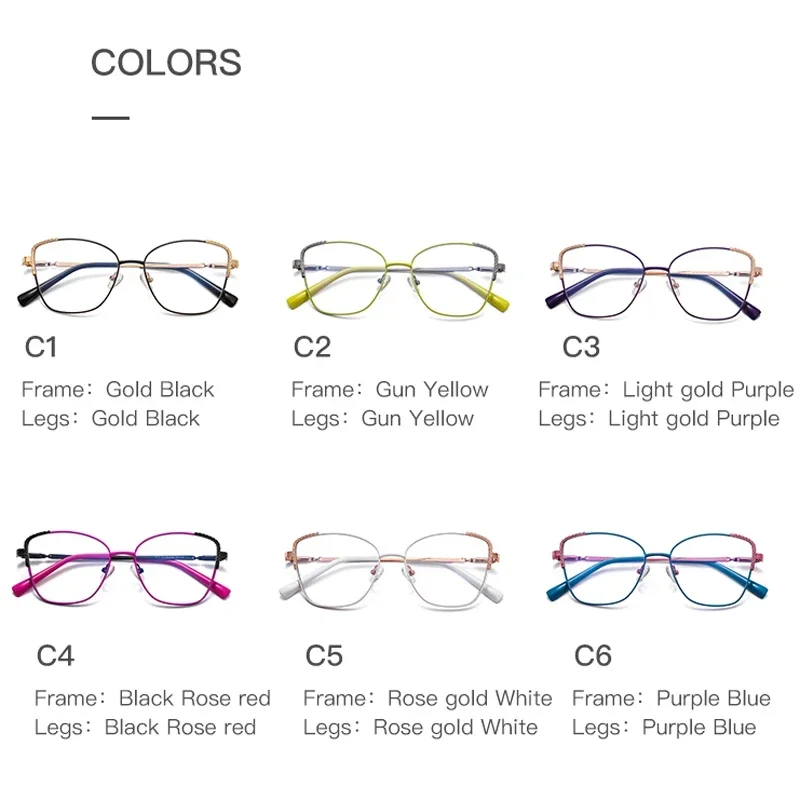 

Очки KIZN с защитой от синего света, оправа из сплава, форма «кошачий глаз», женские, оптические, с изменением цвета, для коррекции близорукости, модные, от -0.50 до -10