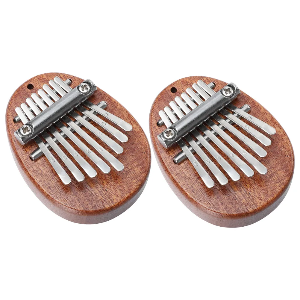 

2Pcs 8Keys Wood Thumb Piano Portable Mini Kalimba Beginners Musical Instrument Kalimba Finger Piano Gifts Kids
