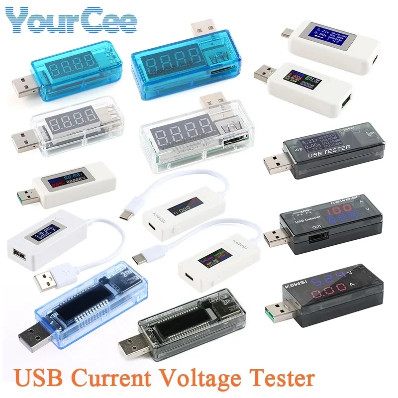 USB Charging Current Voltage Tester Detector USB Voltmeter Ammeter KWS-V20 KWS-10VA KWS-11VA KWS-MX17 KWS-MX18L KCX-017 KWS-066C