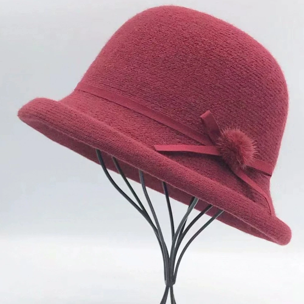 Hut mit gerollter Krempe, Herbst und Winter, dünner Stil, japanische Mode, vielseitiger Eimerhut zum Gesichtsschlankheit, Sonnenschutzhut – Detail 7