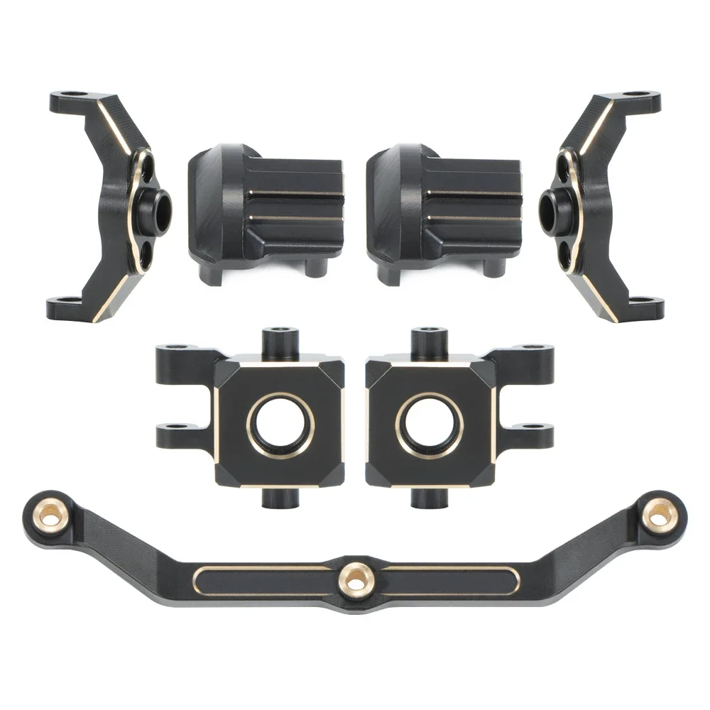 TRX4M Brass Weight Caster Blocks Servo Link Steering Knuckle Diff Cover for 1/18 RC Crawler TRX-4M Defender Bronco Upgrade Parts