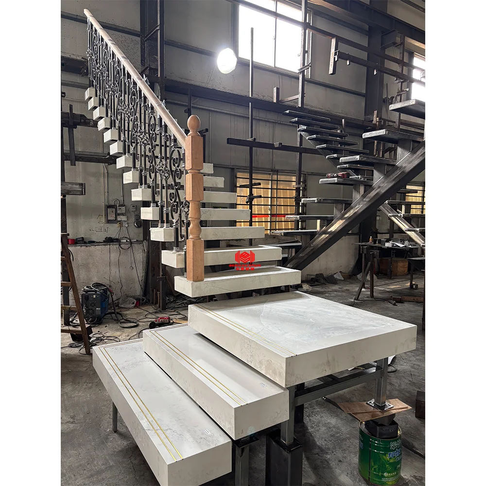 

Настройка Крытая противоскользящая стремянка L-образная одинарная металлическая балка Лестница Железная балюстрада Лестница