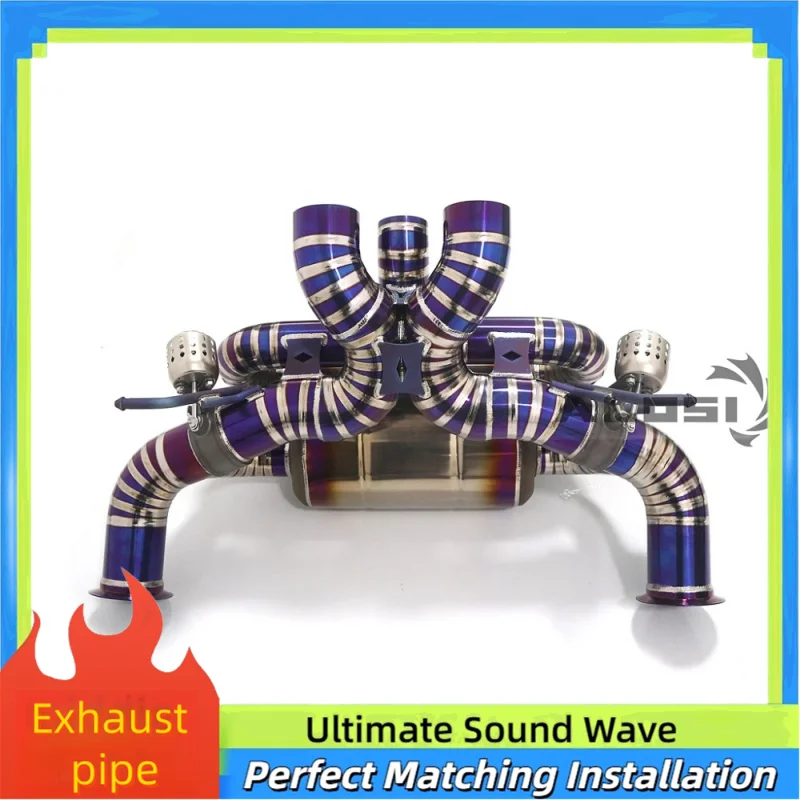 

Catback Exhaust System for Lamborghini Aventador LP700-4 LP740 LP750 2011+ Titanium Muffler with Valve Racing Exhaust Pipe