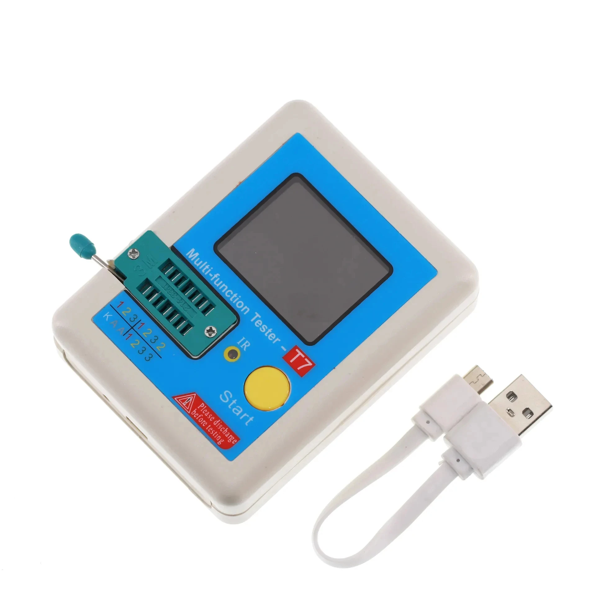 LCR-T7 Nieuwe Transistor Tester TFT Diode Triode Capaciteit Meter LCR ESR Meter NPN PNP MOSFET IR Multifunctionele Tester Multimeter