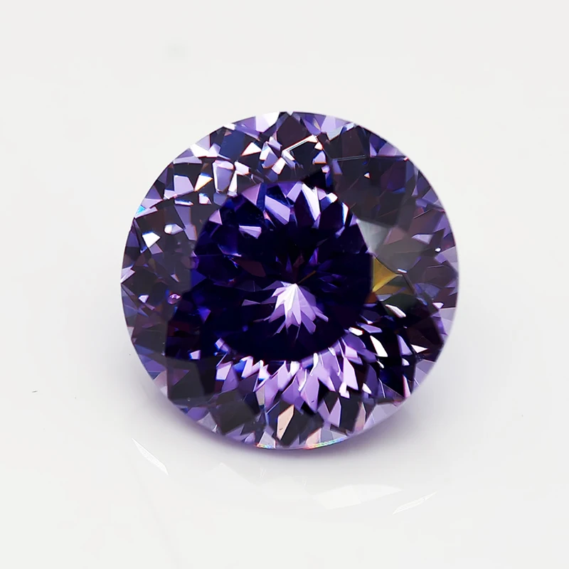 New Purple Blue/Fancy Round 100 Faceted Cut Cubic Zirconia Lab Zircon CZ 4K Cutting 5A+ Quality for Jewelry Making