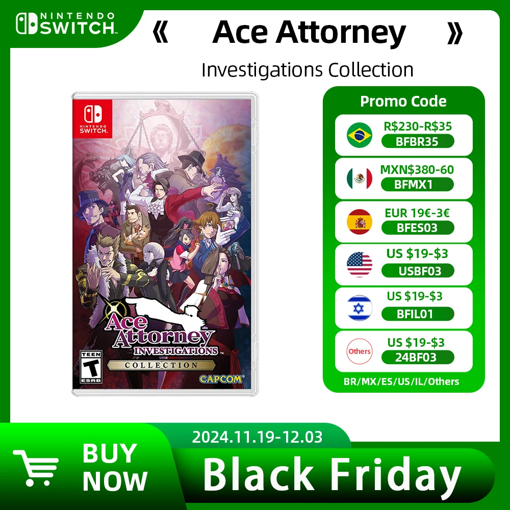 Ace Attorney Investigations Collection - Nintendo Swtich Game Deals Games Cartridge Physical Card Support TV Tabletop Handheld