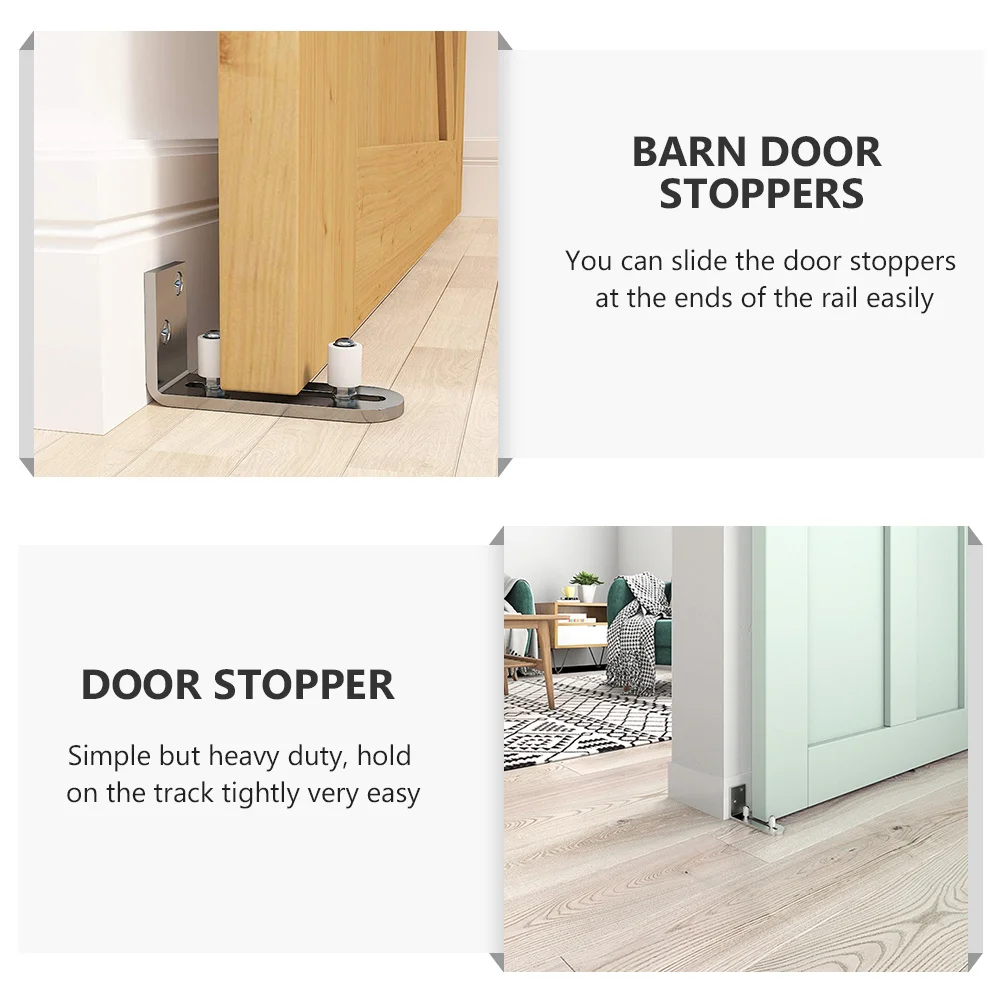 

1Pcs Sliding Door Floor Guide Barn Door Stop Adjustable Heavy Duty Prevent Swinging Durable Reliable Hardware Floor Guides Stop