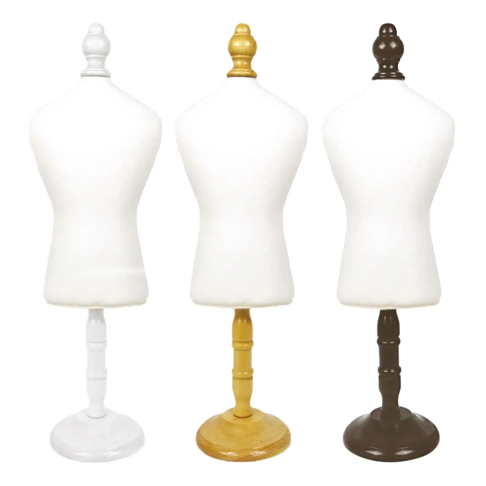 

Display Holder Model Stand Accessories with Round Wooden Base Female for Dress Pet Clothes Jewelry Display
