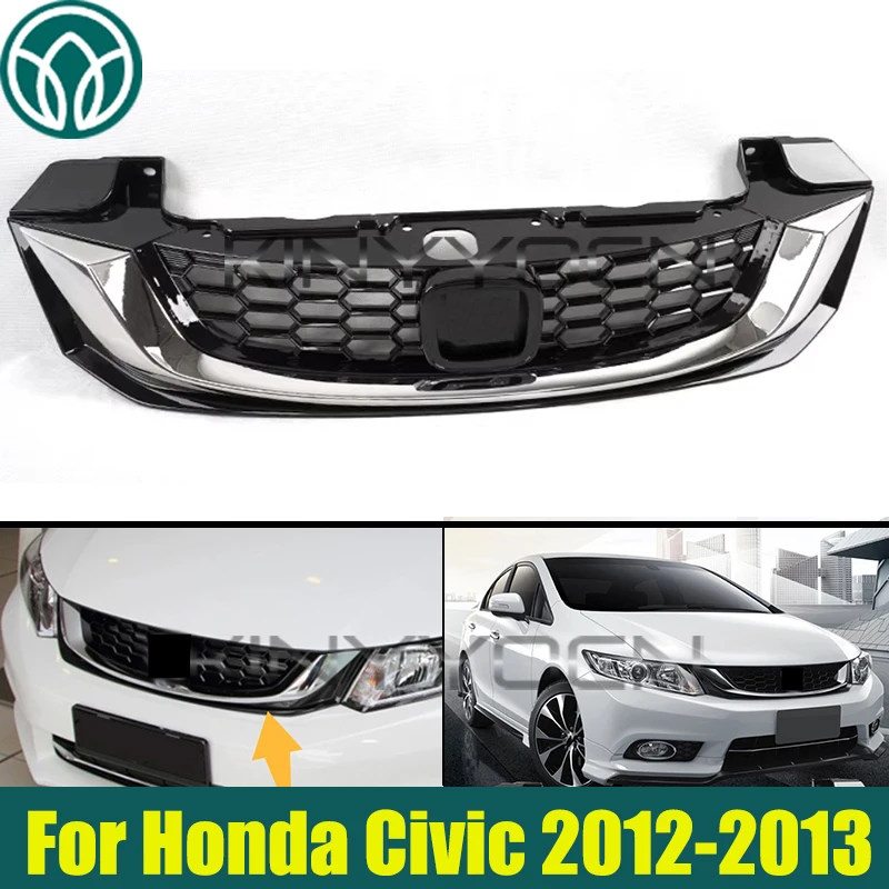 

Front Bumper Grille Mesh For Honda Civic 2012-2013 Front Bumper Hood Grille