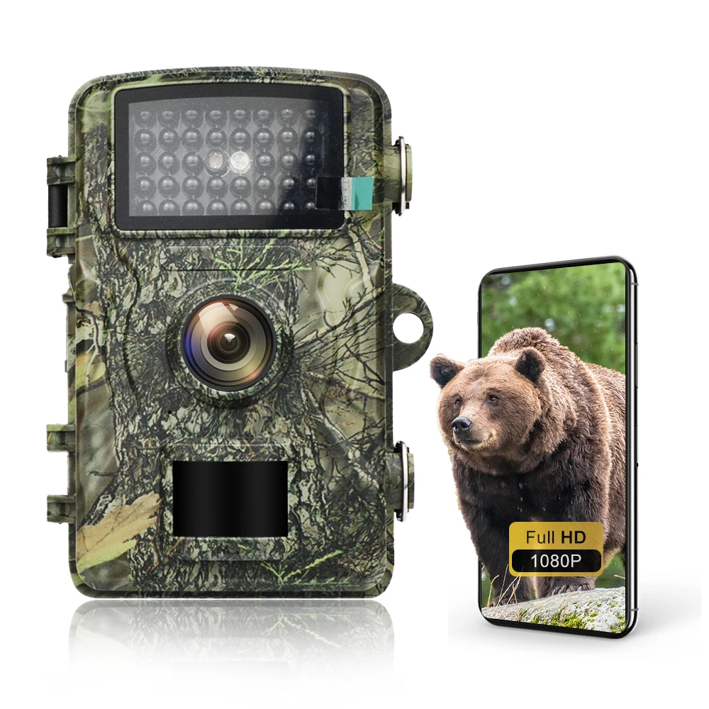 Trail Camera 12MP 1080P WildlifeAnimal Detector Tracking Camera Outdoor Monitoring Camera Infrared Heat Sensing Night Vision