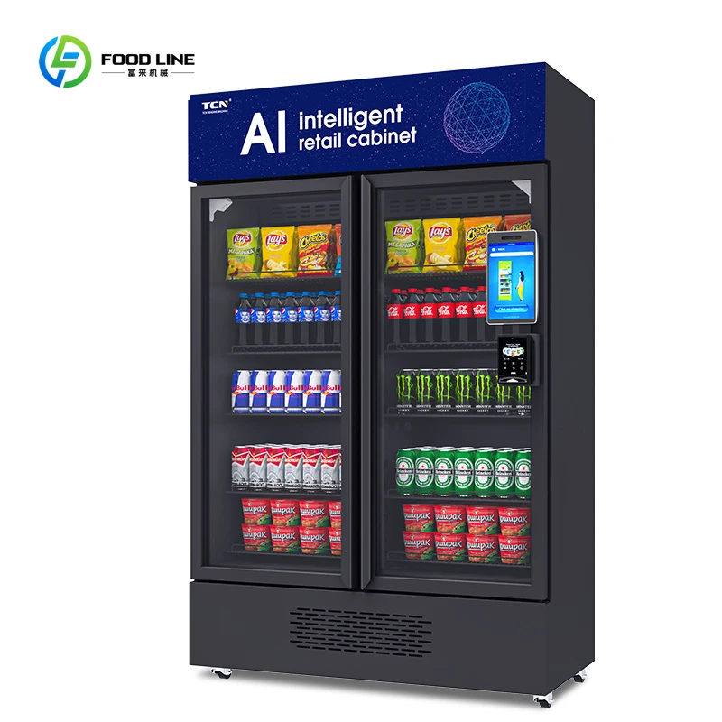 시각적 기능을 갖춘 스마트 냉장고, 신선 야채 자판기 쿨러