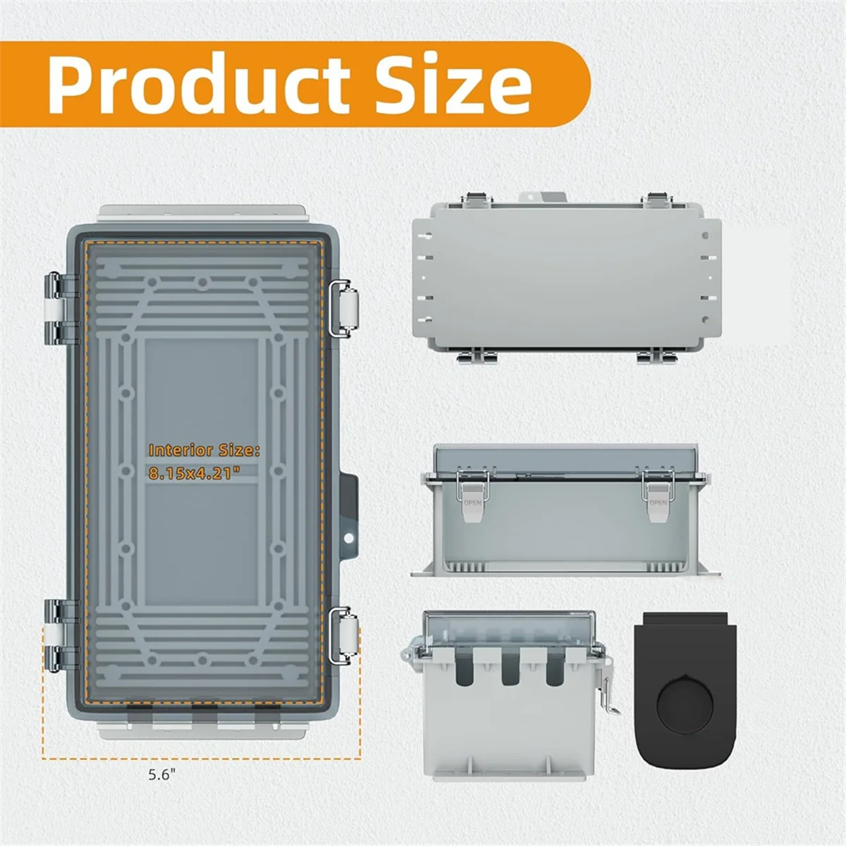 ABJS 9x5x4.3 بوصة في الهواء الطلق تمديد غطاء الحبل للخارجية مقاوم للماء في الهواء الطلق صندوق كهربائي منفذ التوصيل غطاء الحبل حامي
