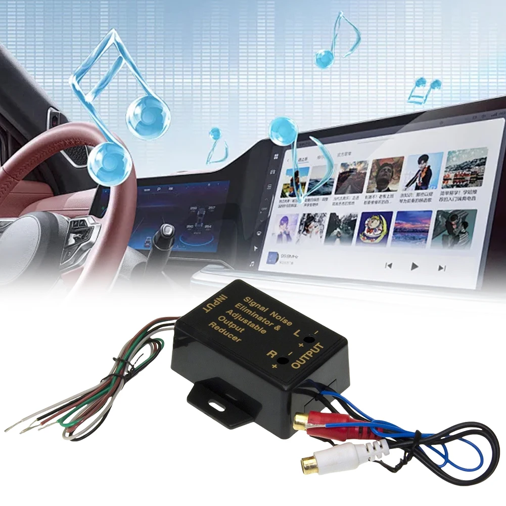 Car Audio RCA Converter 2 Way HI/LOW Level Converter 12-24V High Level To Low Level Converter 40W Car Speaker Audio Converter