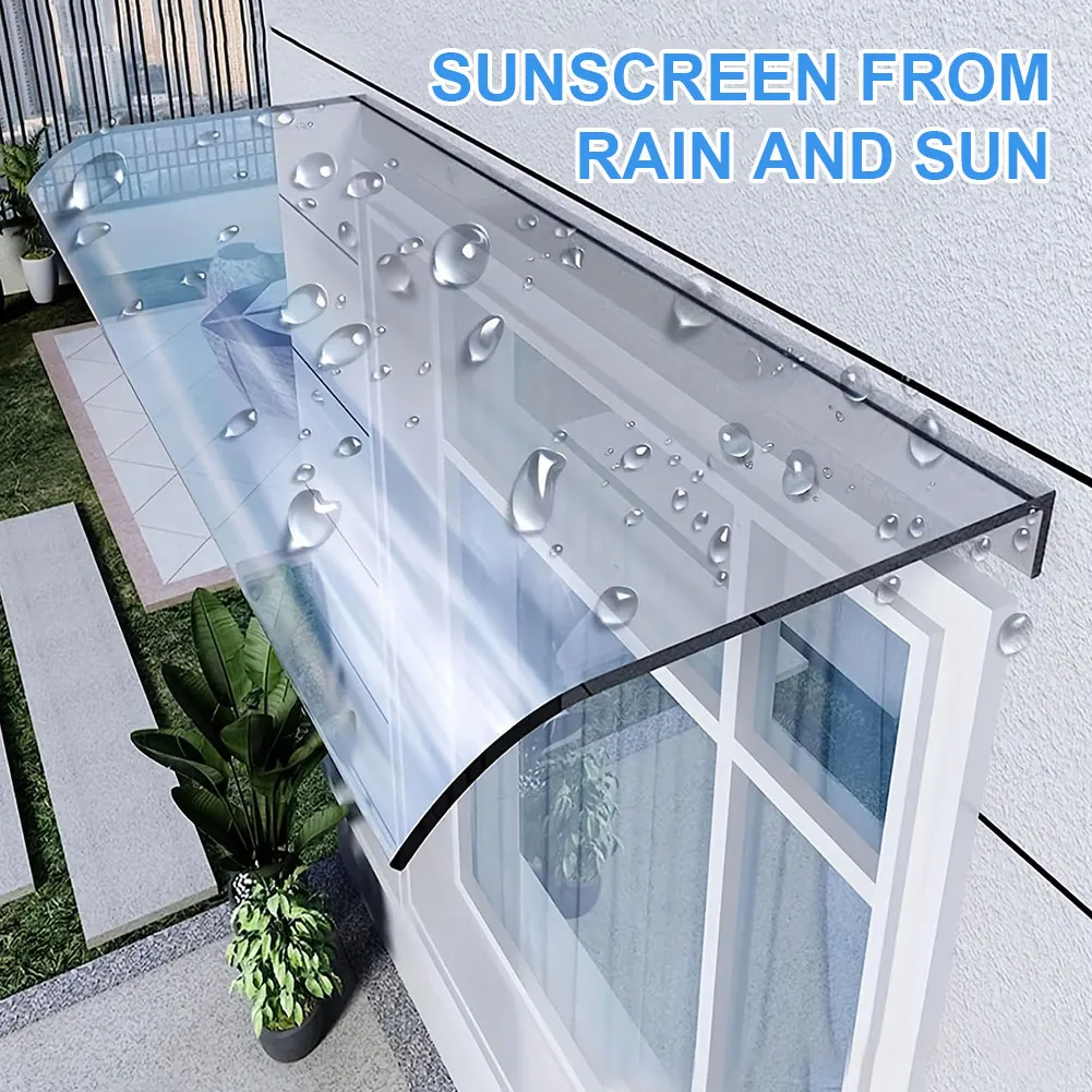 Window Door Wall Canop UV Rain Protection Transparent Invisible Rain Shelter Cover Window Awning Canopy for Sun UV Rain Shelter