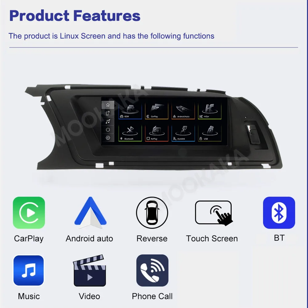 8,8 Zoll Linux Bildschirm mit Mirror-Link für Audi A4L 2013-2016 Upgrade Wireless CarPlay Auto Autoradio IPS Head Unit