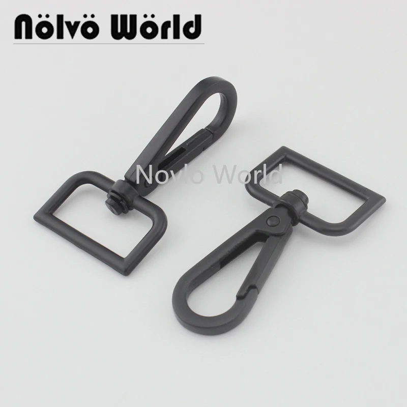 20-100pcs Matte black color 60X26mm 2.6cm Black clasp clips for purse bag shoulder strap,1