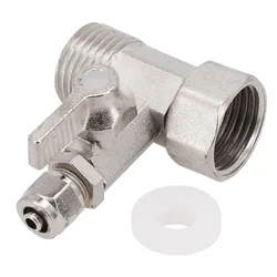 Alloy Ball Valve 3-way Switch Faucet Adapter Water Pipe Splitter Diverter Valve Water Tap Connector Washing Machine Accessories