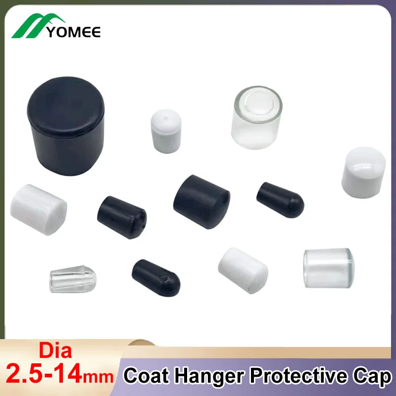 

PVC End Cap Coat Hanger Wire Protector Cable Wire Thread Waterproof Cover Steel Pole Tube Pipe Protection Caps