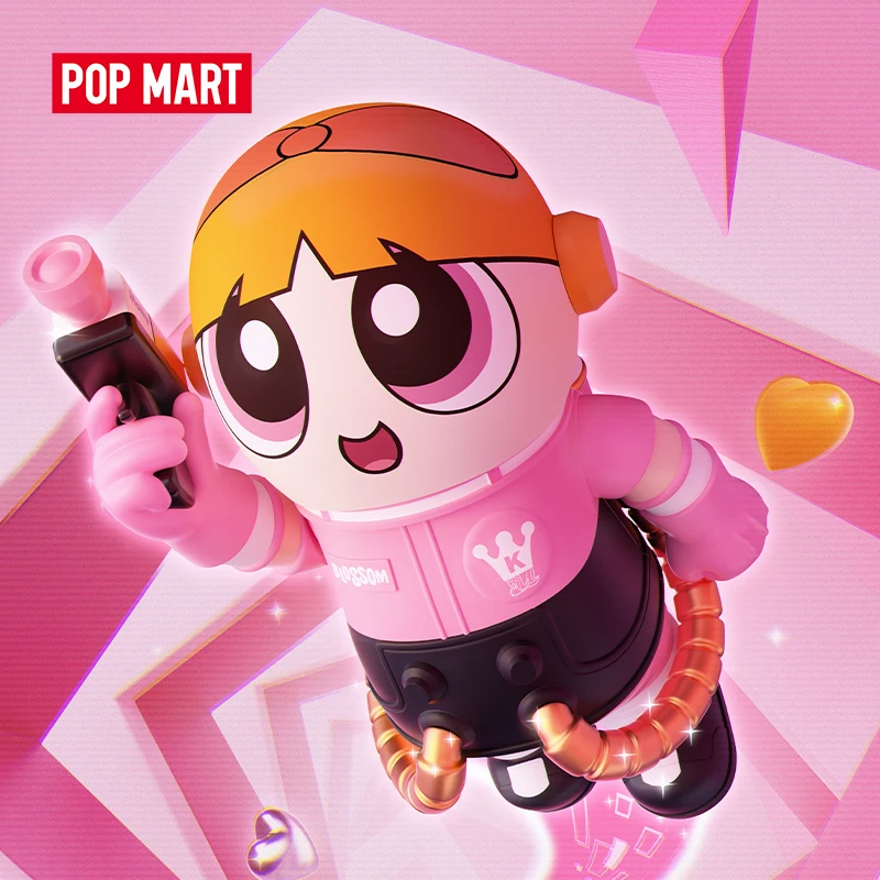 POP MART MEGA SPACE MOLLY 400%+100% THE POWERPUFF GIRLS Blossom Limited Edition