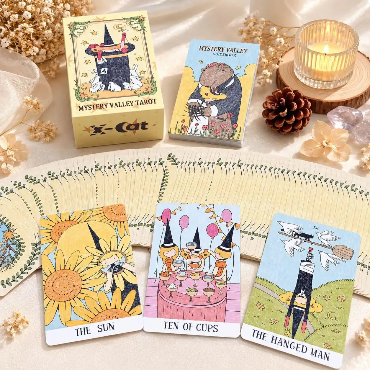 Mystery Valley Tarot DELUXE: Whimsical Fairy Tale Deck Storybook Art for Gentle Healing