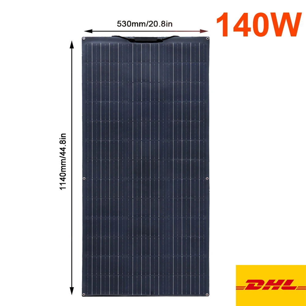 200w 150w 140w 120w 130w 100w fotovoltaïsch paneel flexibel zonnepaneel 12v batterij voor thuis balkon camper boot RV EU magazijn DHL verzending