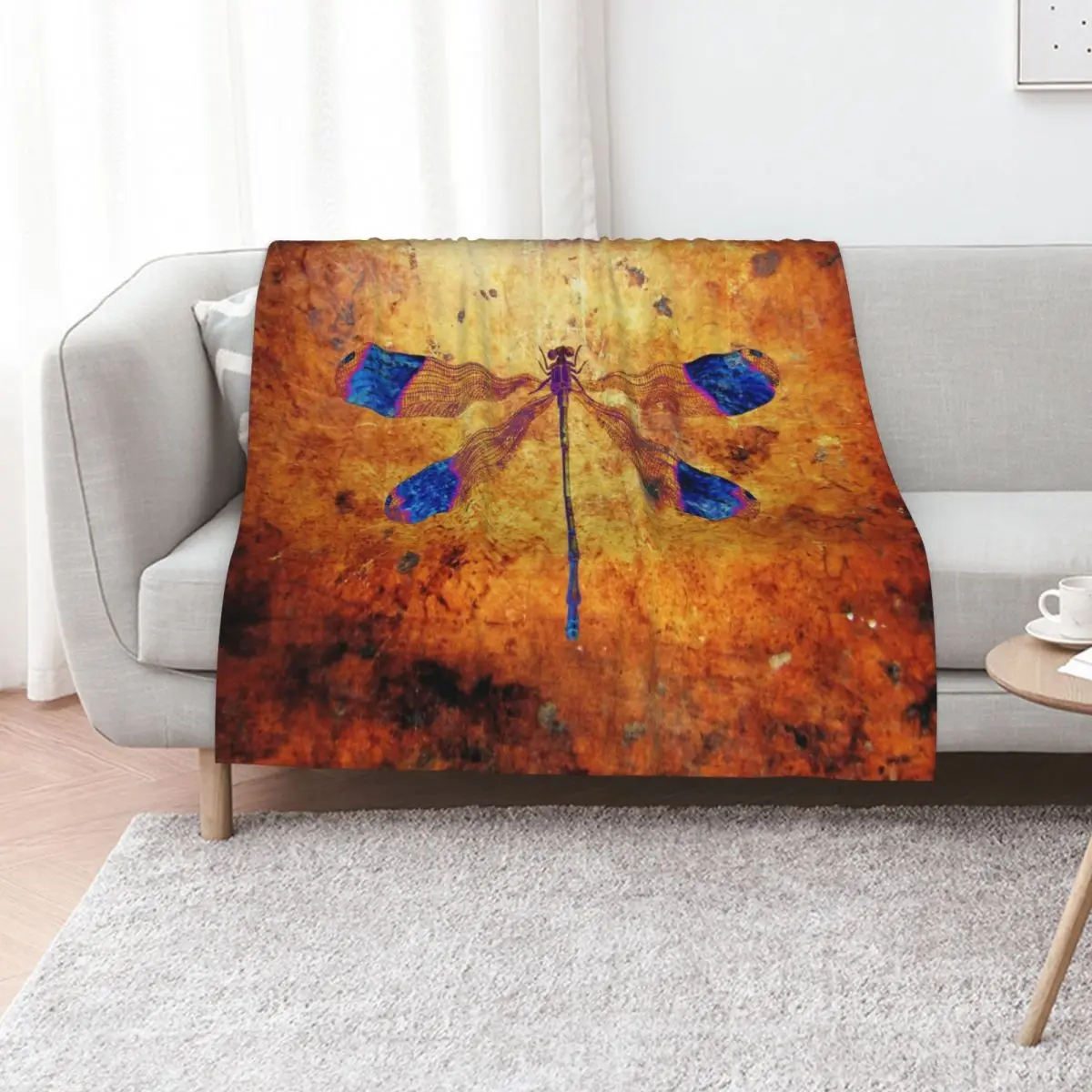 Dragonfly in Amber Throw Blanket Summer anime decorative Decorative Beds Decoratives For Baby Blankets