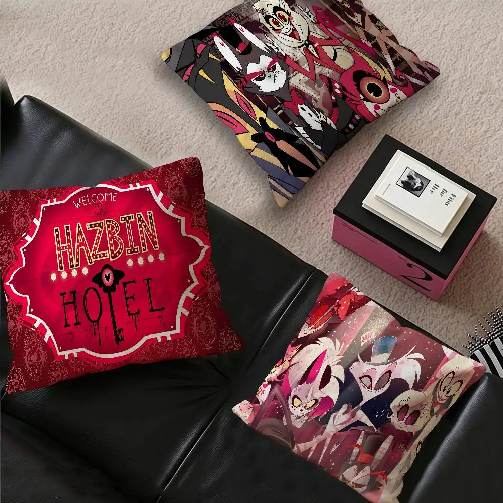 Popular Animation Hazbins Hotels Cushion Cover Polyester Sofa Cushions Decorative Throw Pillows Home Decoration Pillowcover