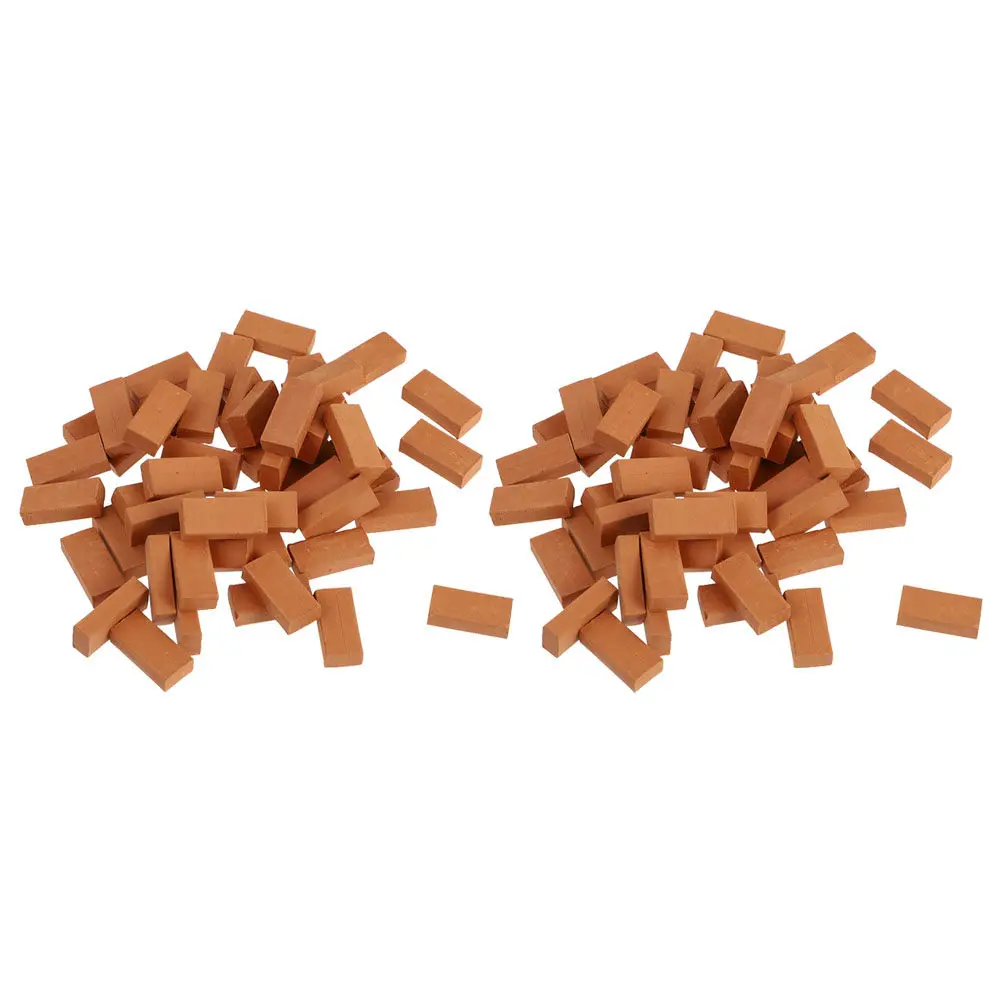 150pcs Miniature Bricks Tiny House Kit Building Clay Small Accessories Safe Durable Realistic Detail DIY Scenes S Table Layout view 5