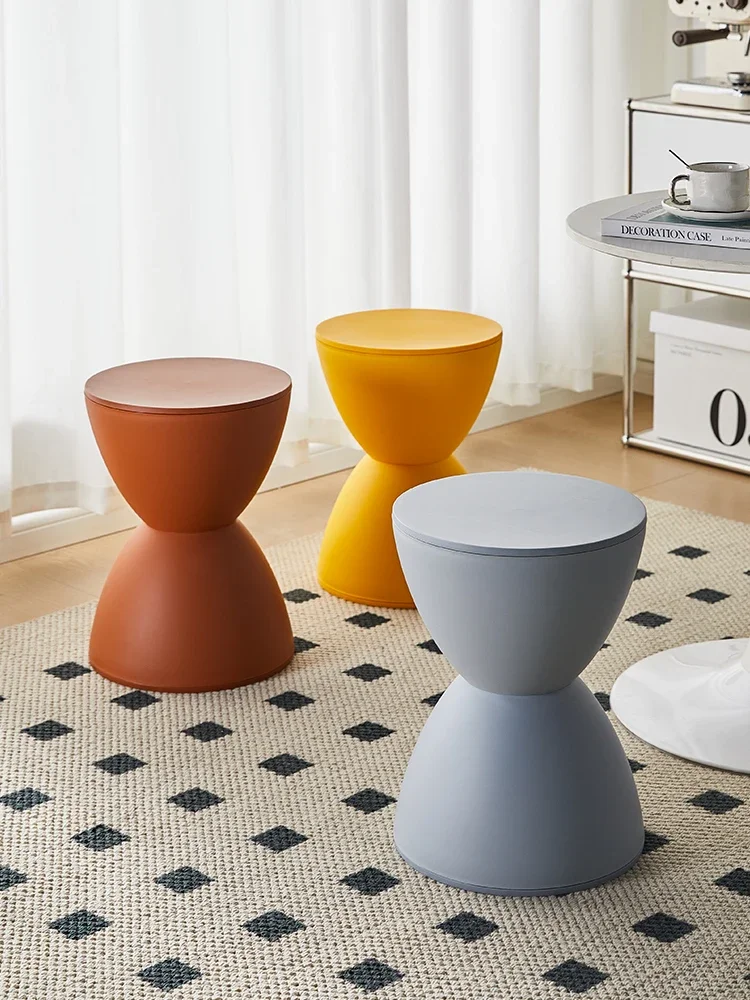

Nordic Small Stool Shoe Changing Creative Thickened Household Plastic Round Stool Dressing Stool Дизайнерская Мебель