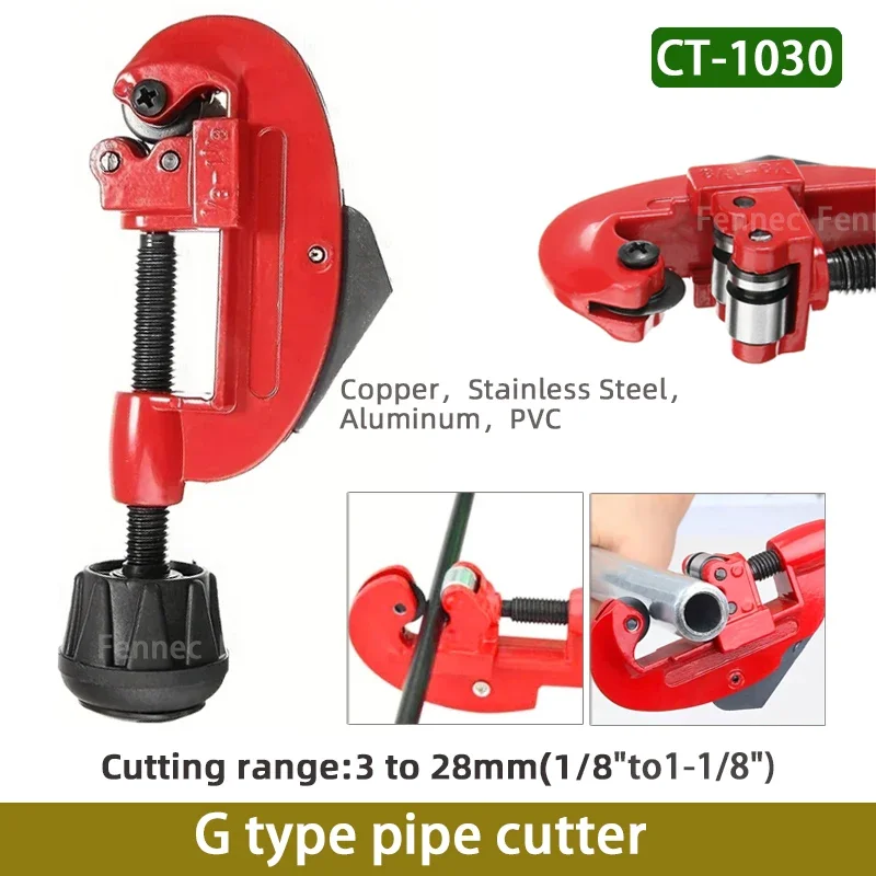 

Tubing Cutter 1/8" to 1-1/8" CT-1030 G-type pipe cutter 3-28mm Pipes Tube Cutter Scissor Cutting Tool lightweight durable