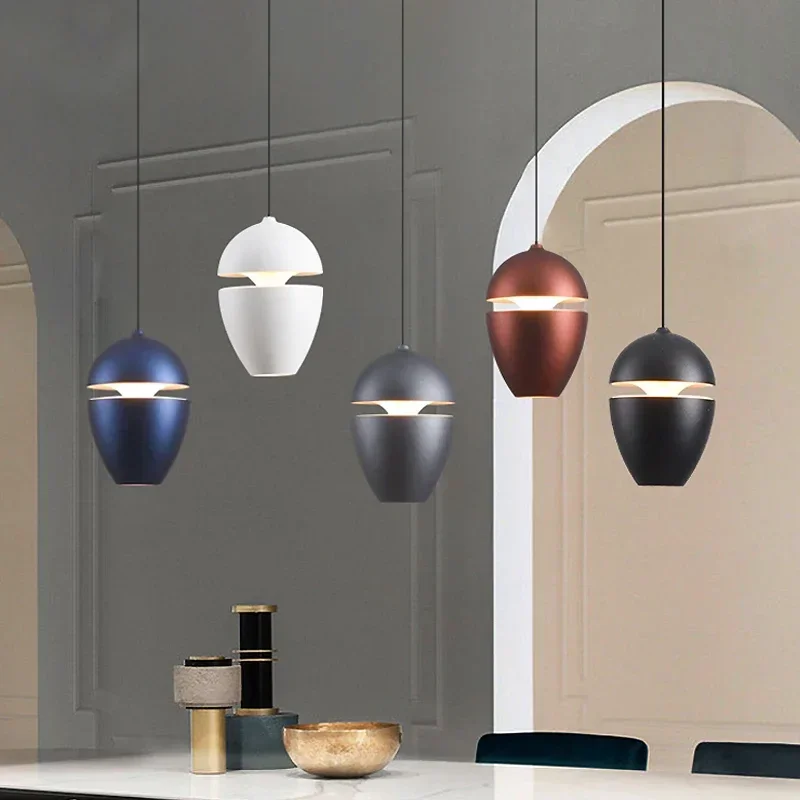 

Modern LED restaurant table small pendant lights creative Kitchen Island net red lamps bedroom bedside long line hanging lamp