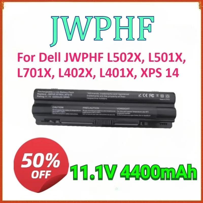 SWZY  11.1V 4400mAh Laptop Battery For Dell JWPHF L502X, L501X, L701X, L402X, L401X, XPS