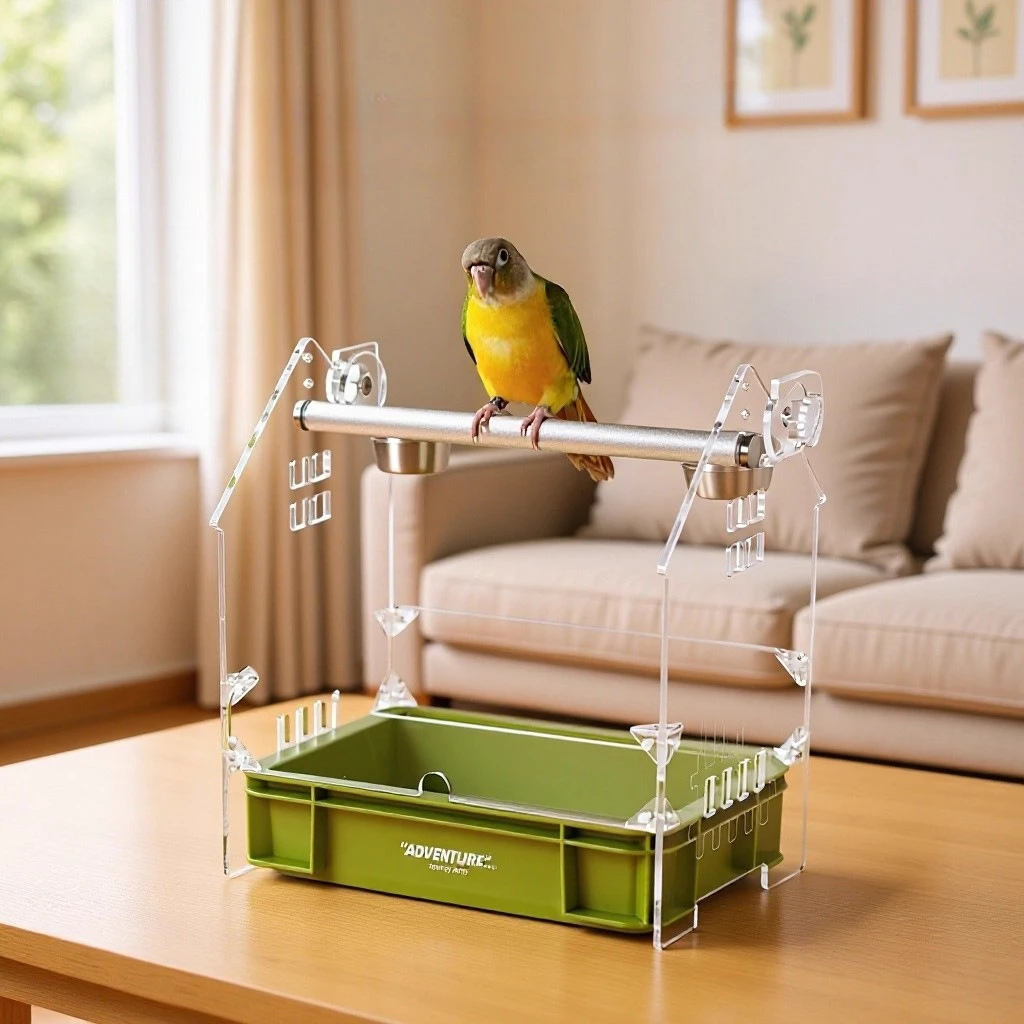 

Swing Bird Toy Accessories Parrot Stand Parrot Cage Bird Perch Parrot Metal Support Pole Training Sharpening Blade Toilet